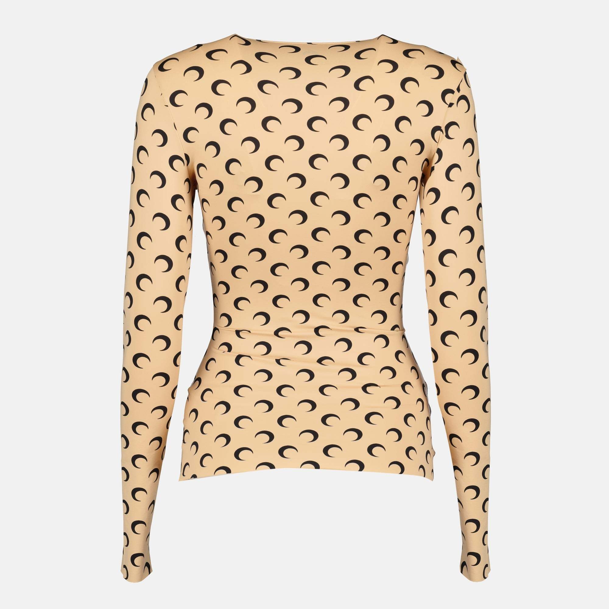 Marine Serre Crescent Moon Print T-shirt In Nude