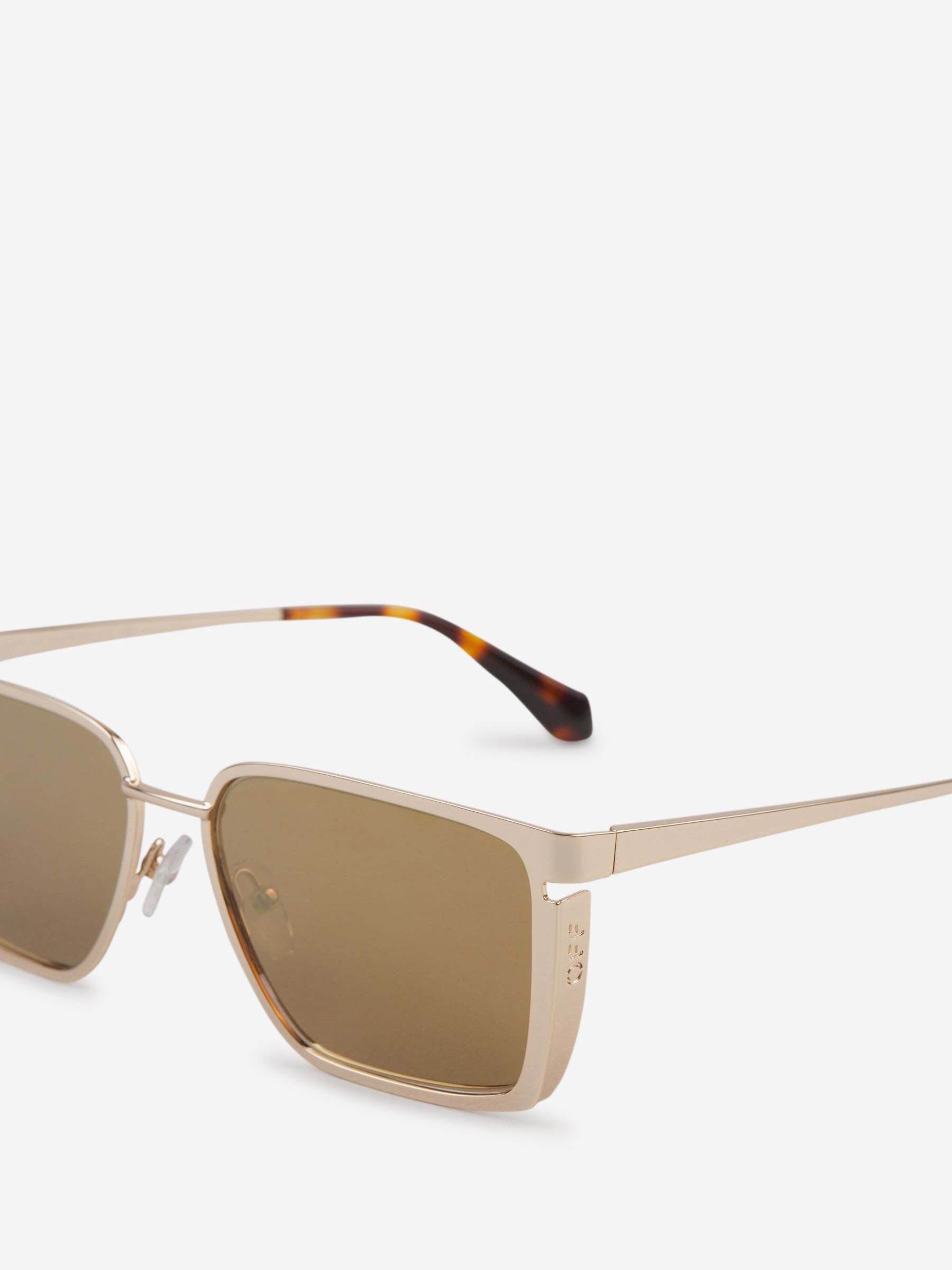 Off-white Yoder Rectangle-frame Sunglasses In Brown