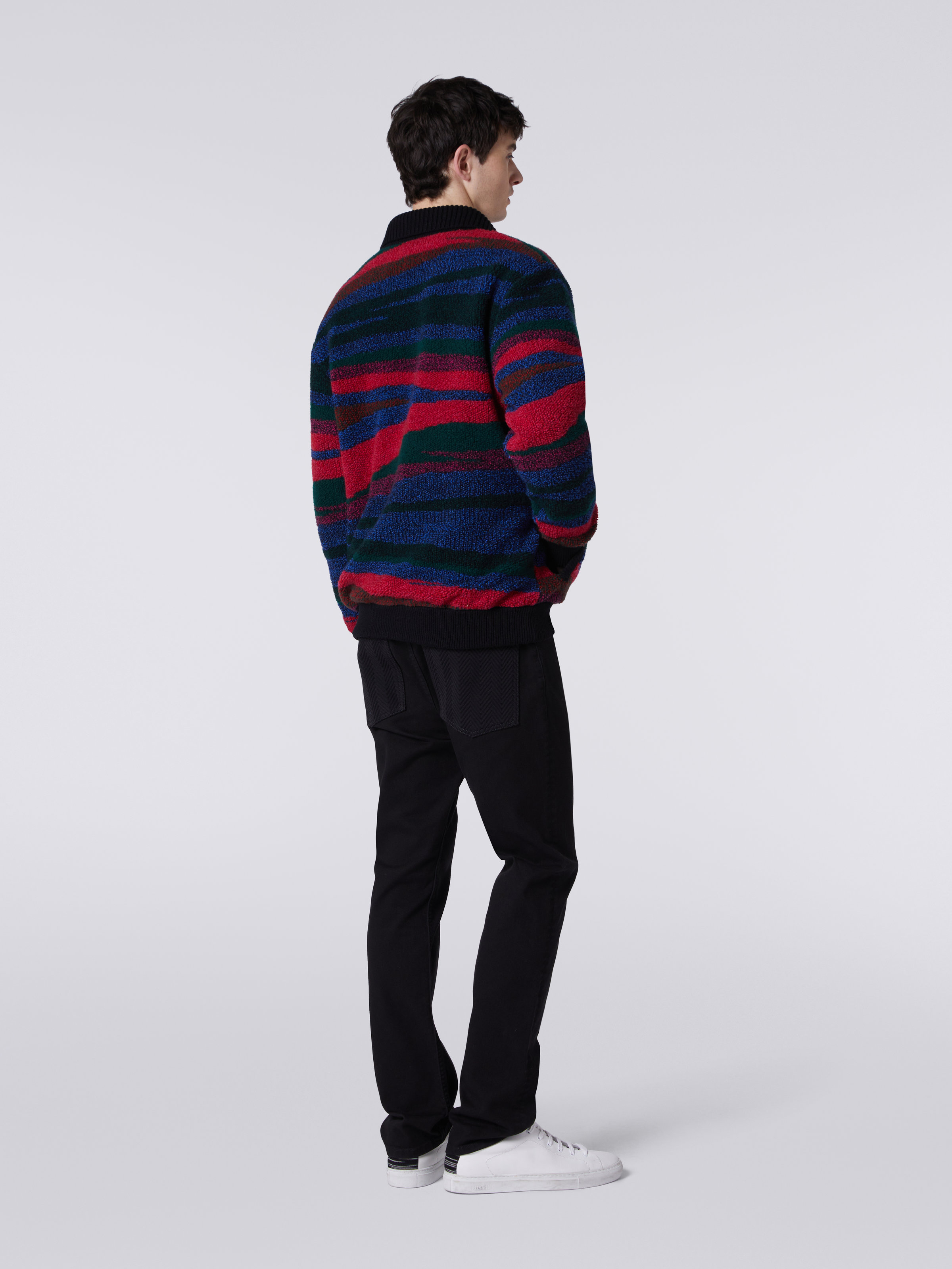 Missoni Fleece-texture Zip-fastening Jacket In Black