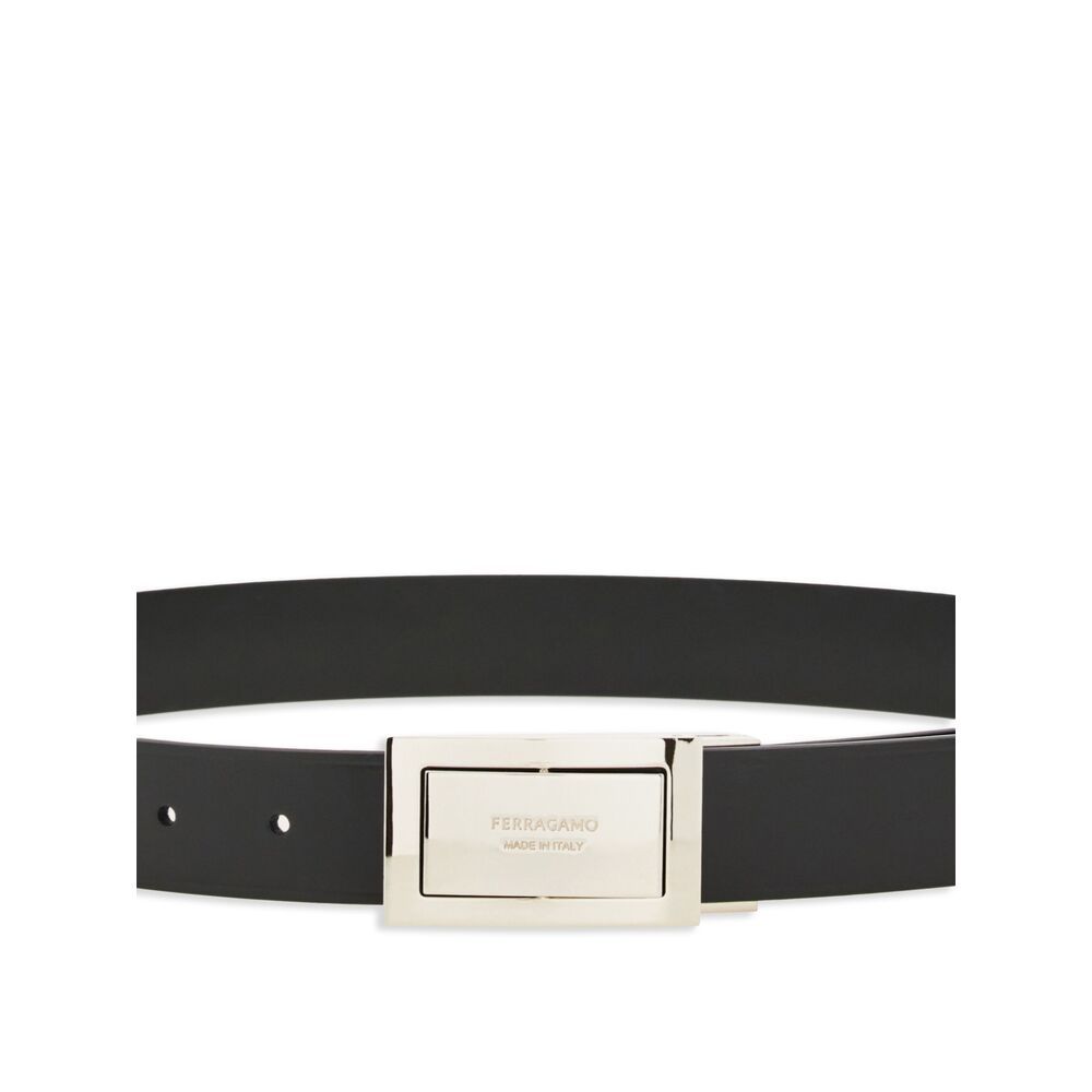 Ferragamo Buckle Belt In Black