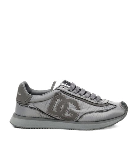 Dolce & Gabbana Cushion Nylon Sneakers Rubber Sole In Gray