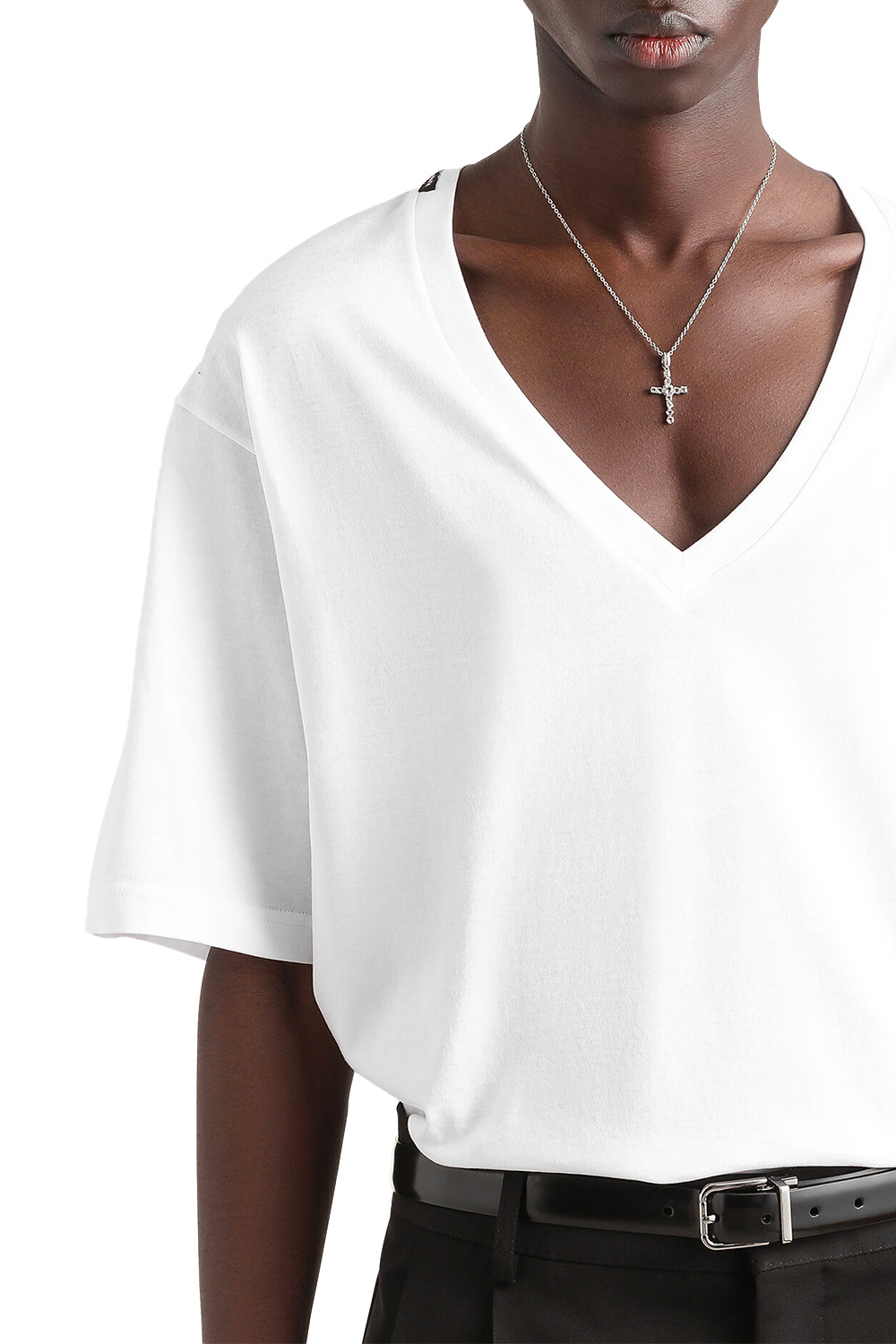 Dolce & Gabbana White T-shirt With All-over Rips And Ri-edition Logo Patch In Cotton Man In White