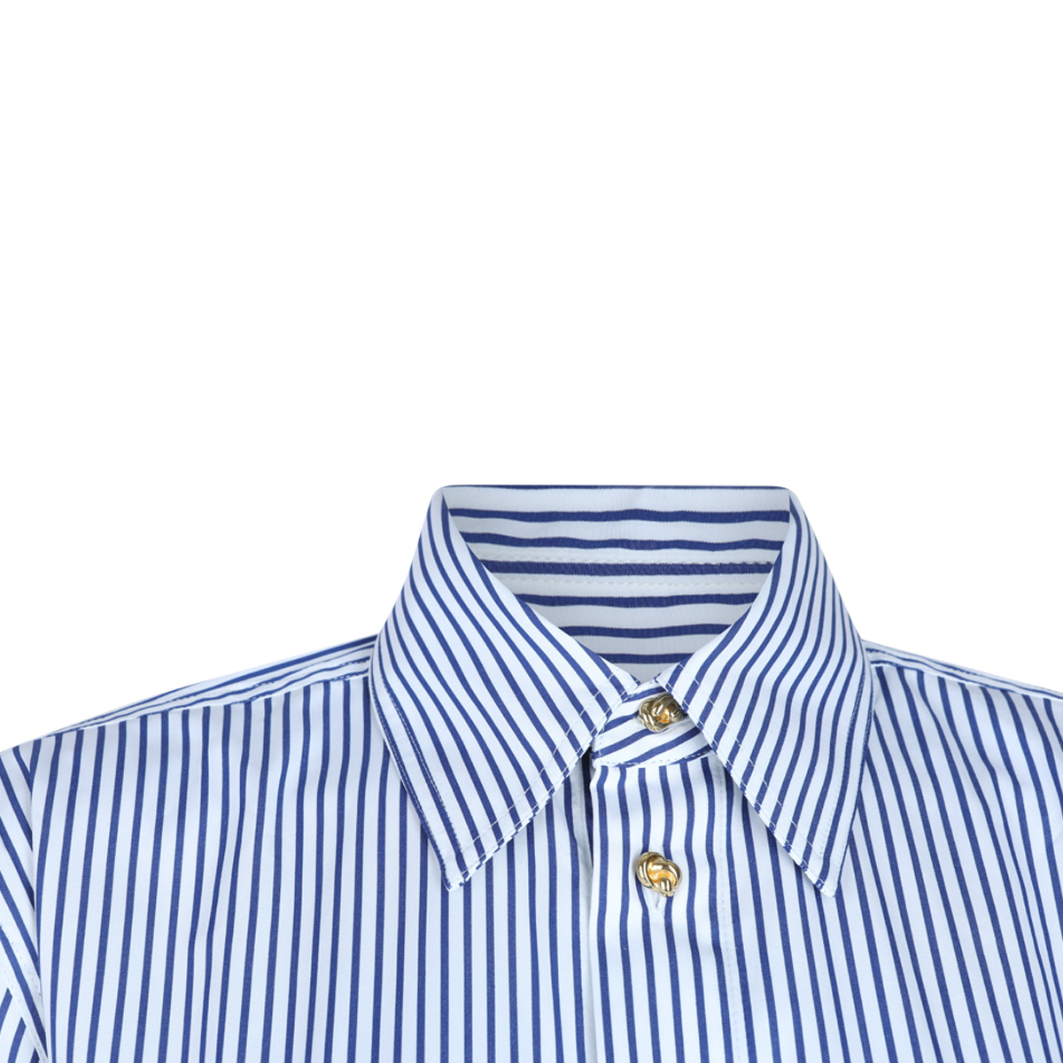 Bottega Veneta Long Sleeved Striped Shirt In Blue