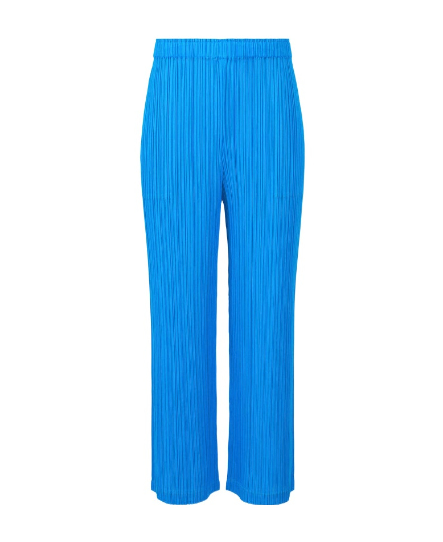Shop Issey Miyake Pleated Casual Pants In Blue