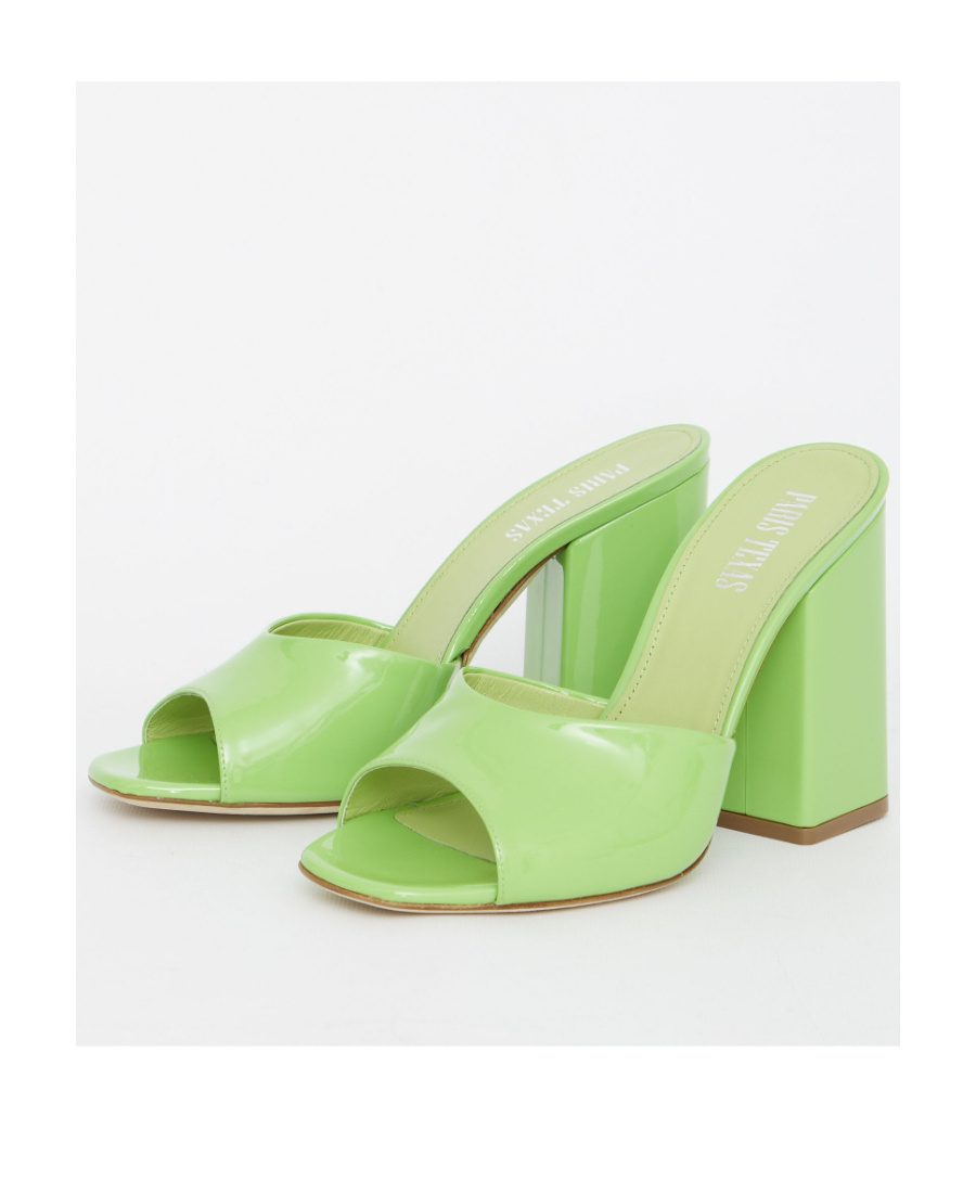 Paris Texas Women's Raffia & Canvas Anja Slip Ons Sandal In Green