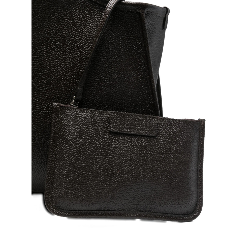 Hereu Large Leather Tote Bag In Black