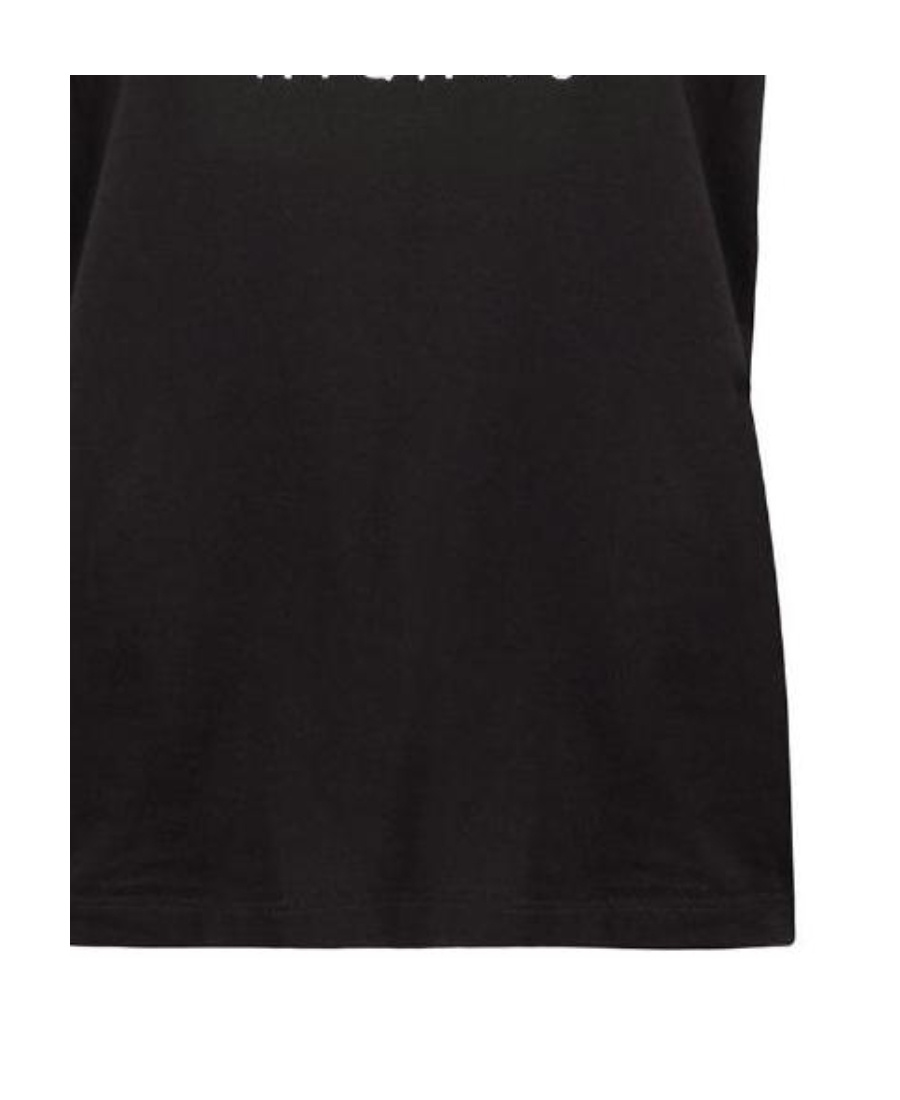 Msgm Black Printed T-shirt In Black
