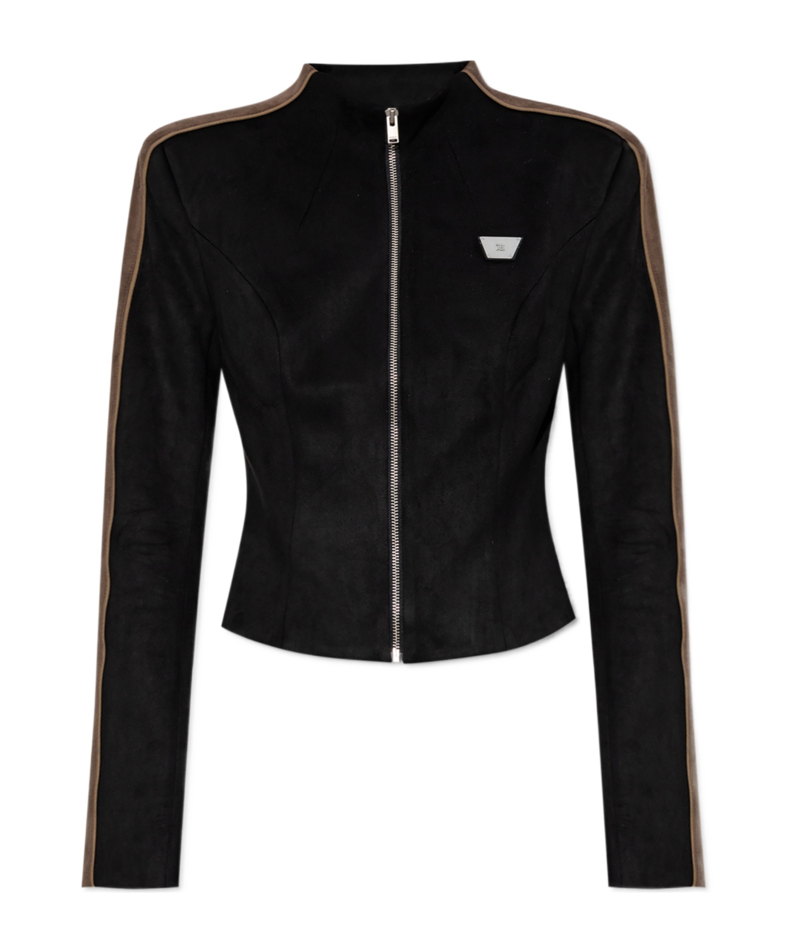 Misbhv Faux Suede Moto Jacket In Black