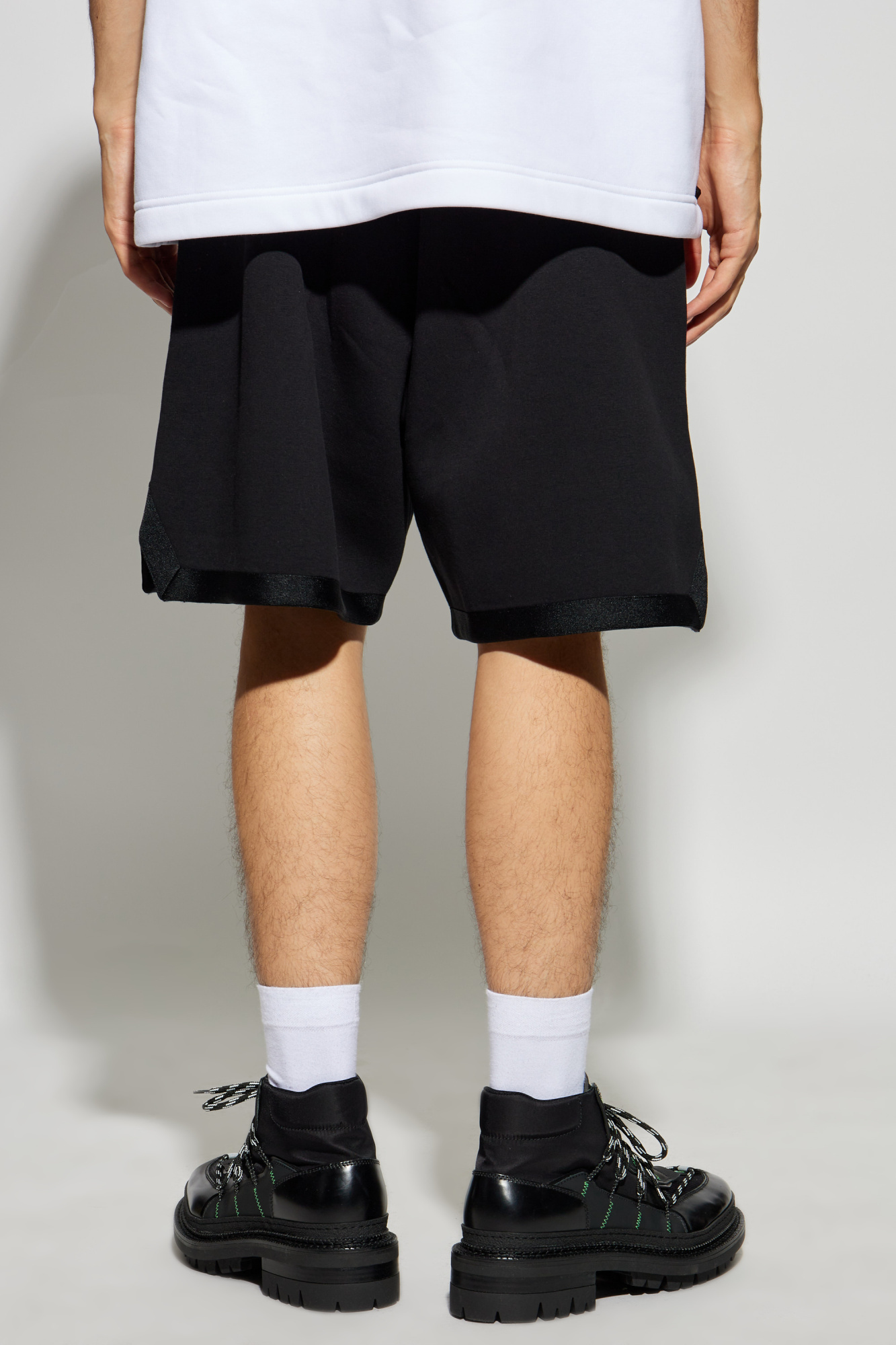 Dsquared2 Logo-embossed Elasticated-waist Track Shorts In Black