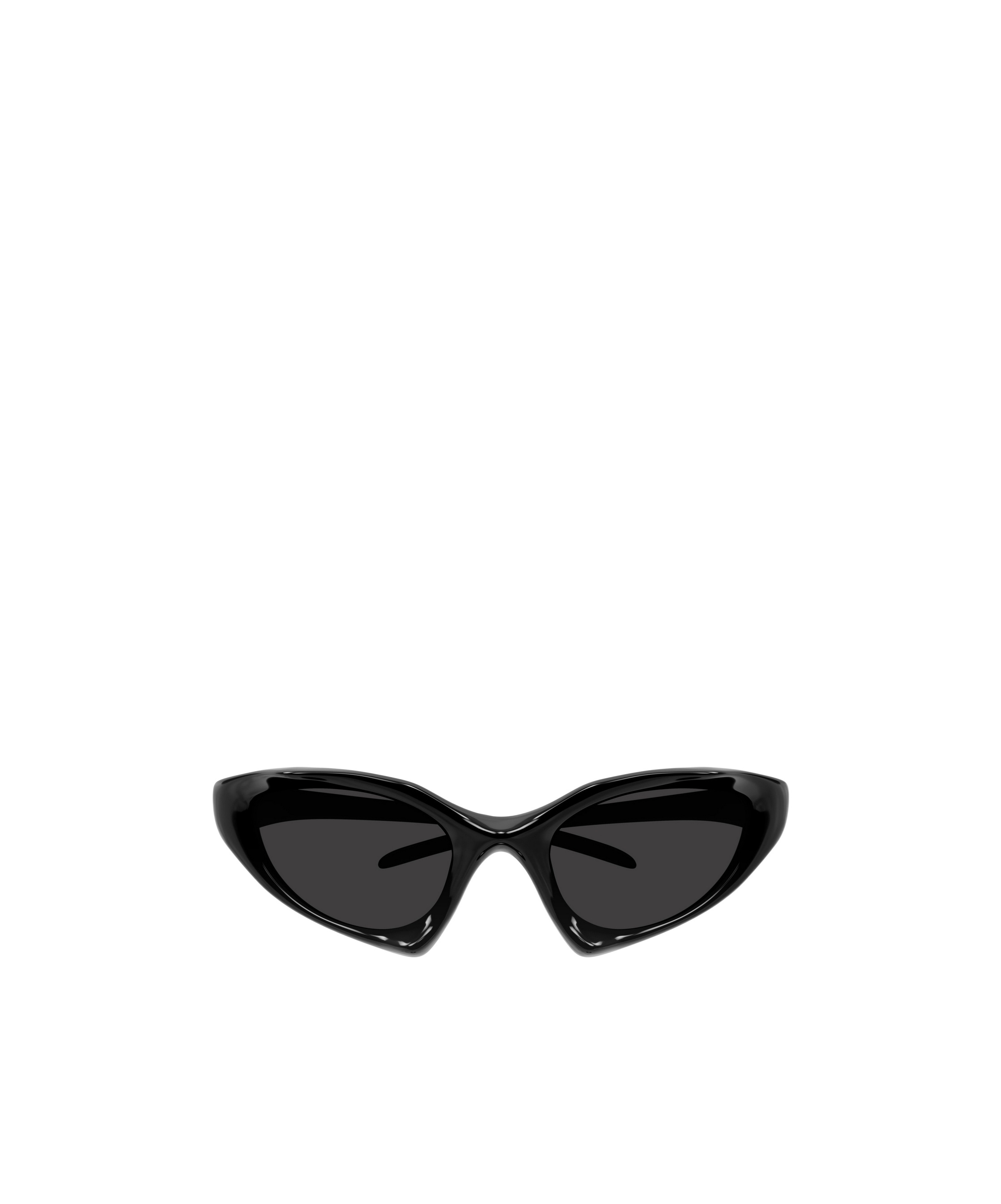 Balenciaga Wrap Logo-print Plastic Sunglasses In Black