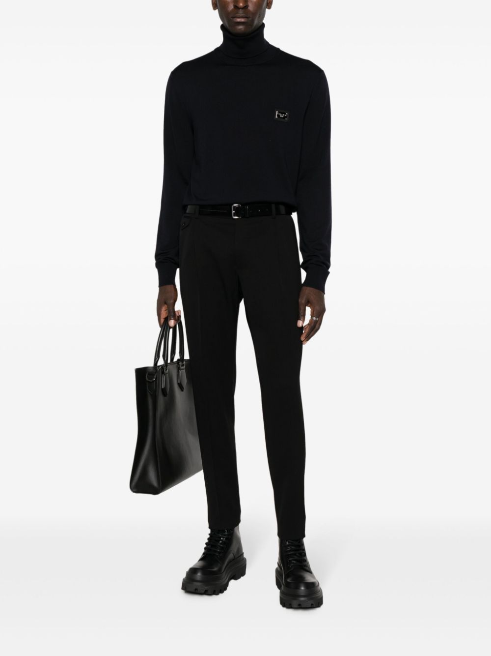 Dolce & Gabbana Turtleneck Sweater In Black