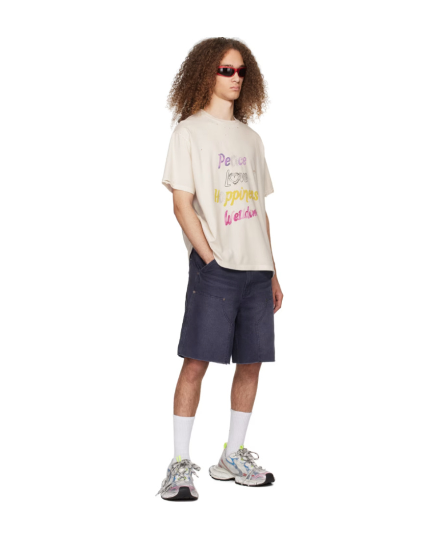 We11 Done Peace Logo-print T-shirt In White