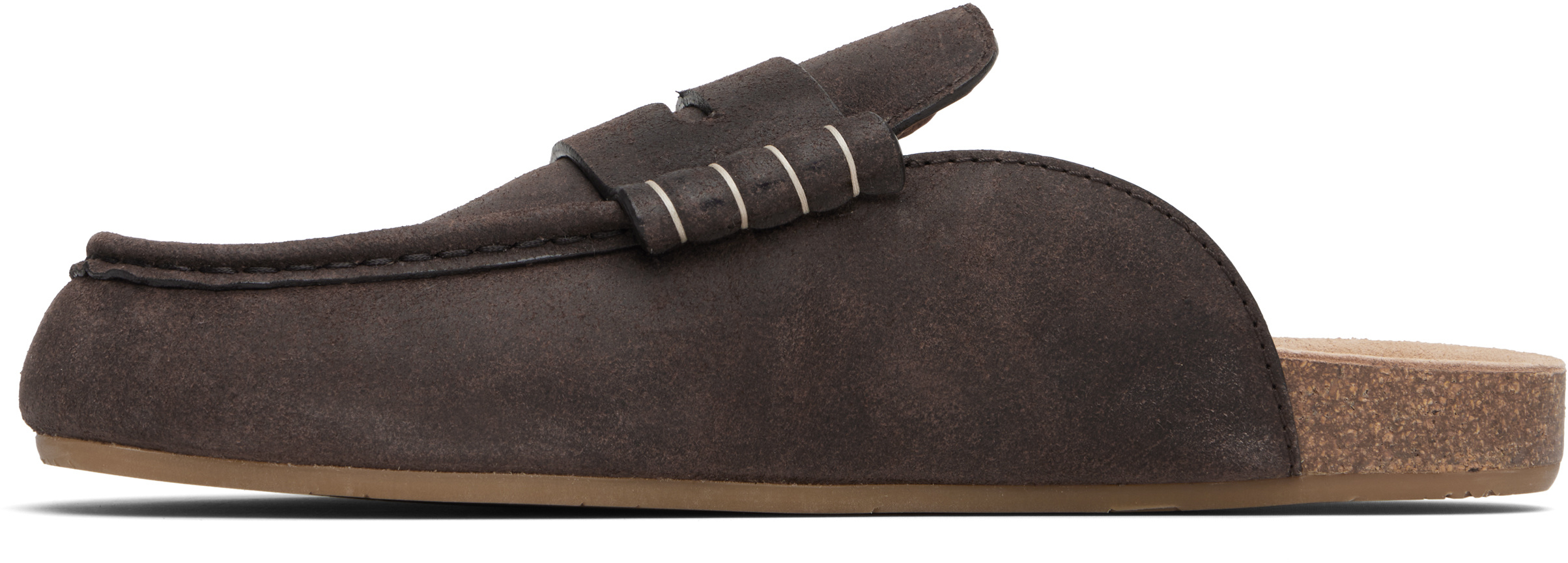 Jw Anderson Stitch Mules In Brown