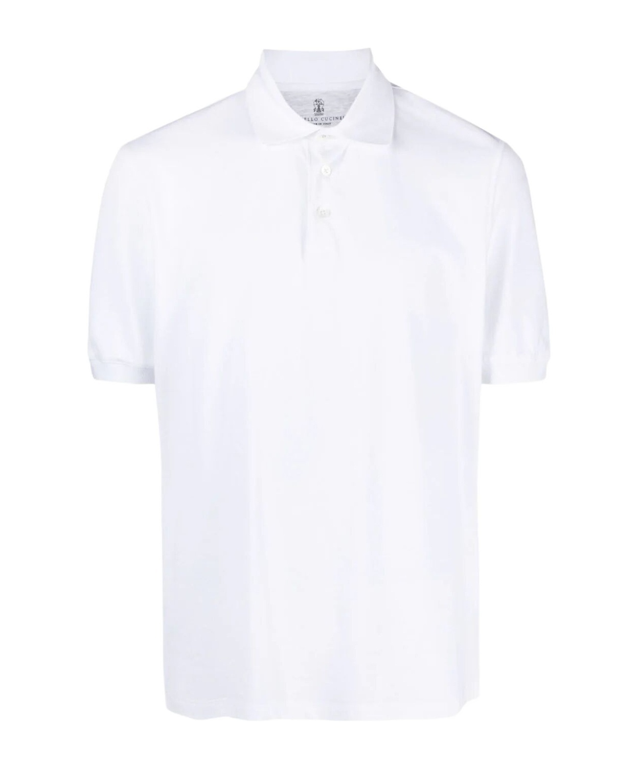 Brunello Cucinelli Short-sleeved Cotton Polo Shirt In White