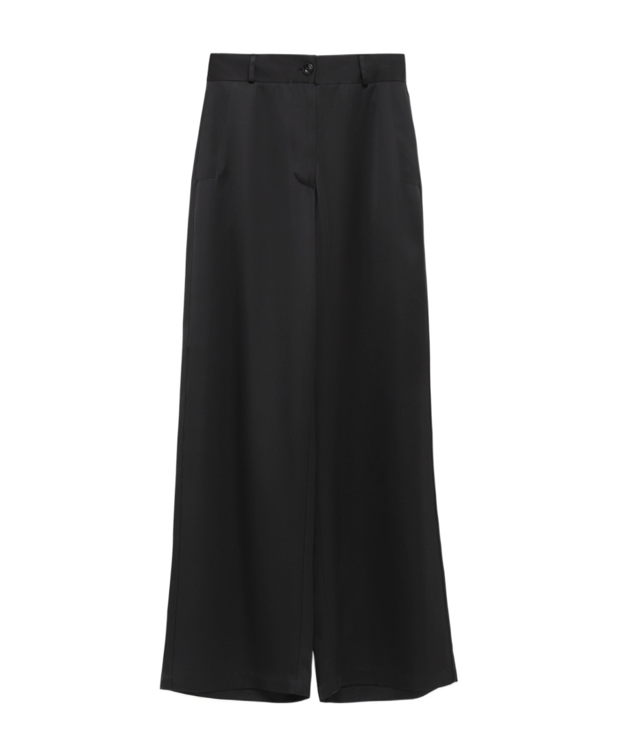 Jil Sander High-waisted Wide-leg Trousers In Black
