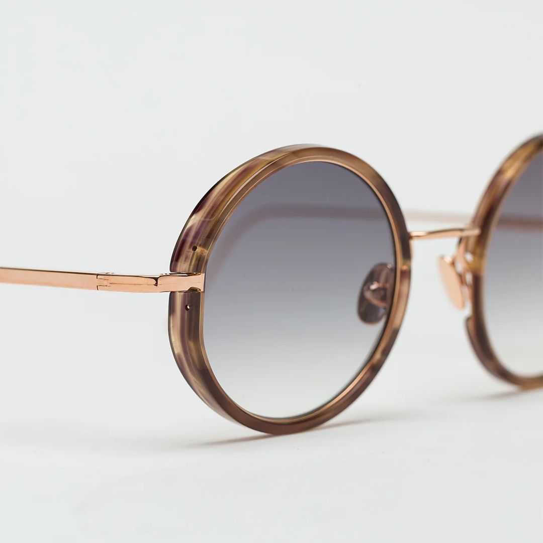 John Dalia Round Sunglasses In Gray
