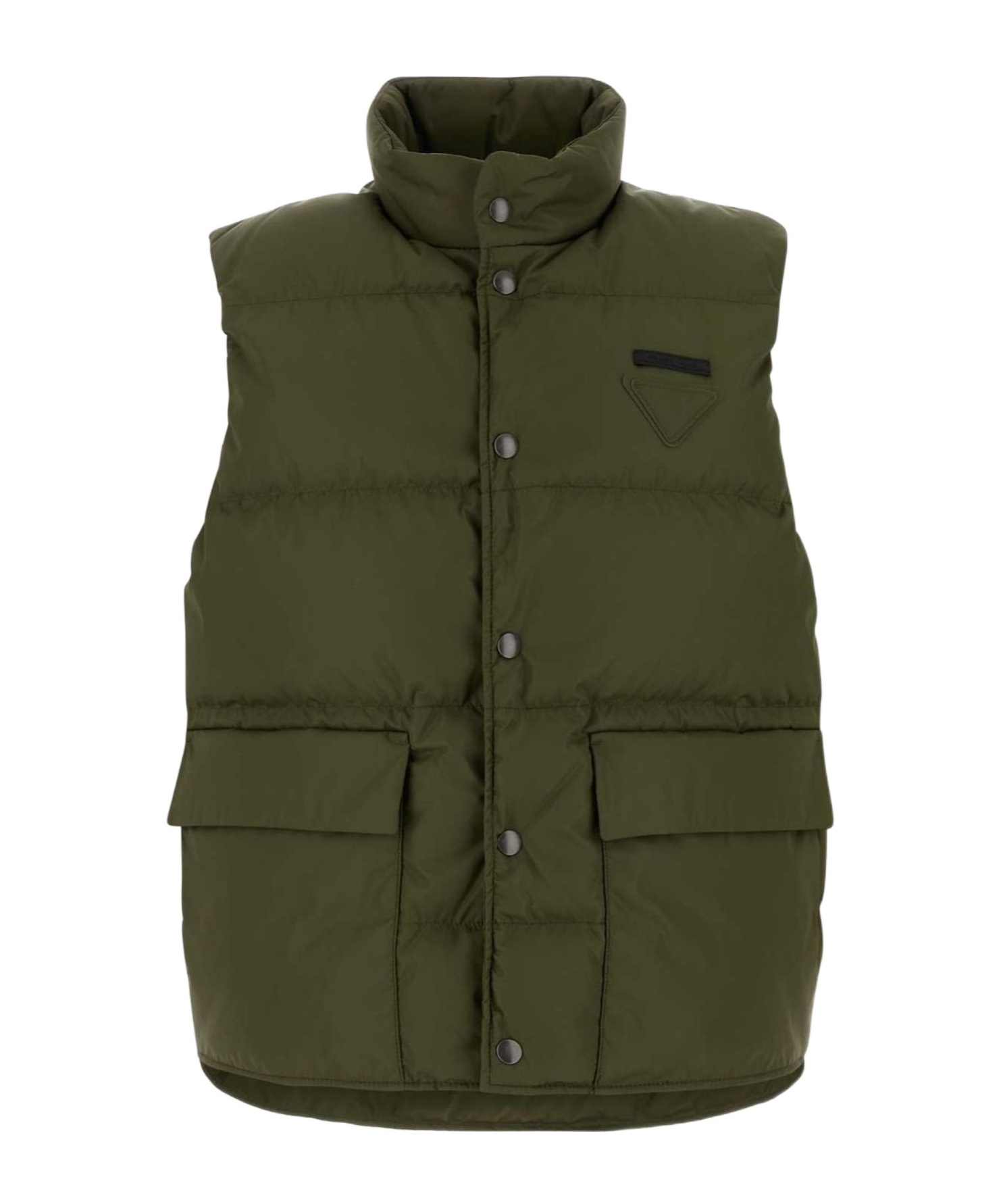 Prada Turtleneck Vest In Green