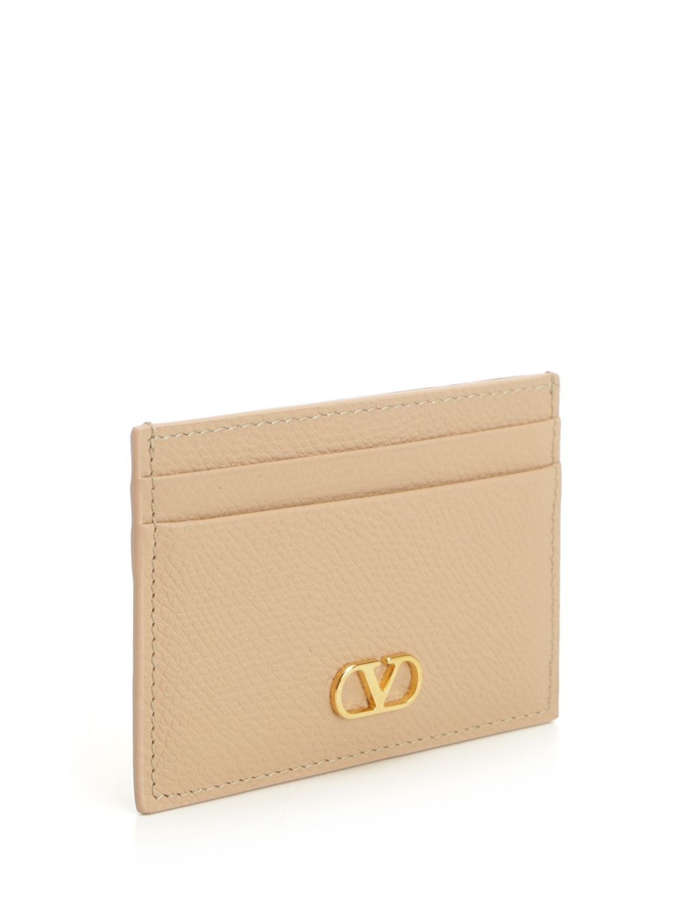 Valentino Vlogo Signature Card Holder In Brown