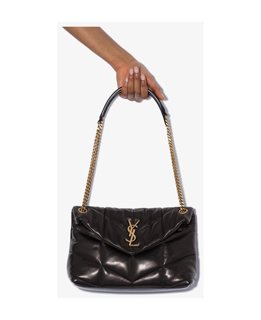 Saint Laurent Small Loulou Puffer Bag In Nappa Leather In Black