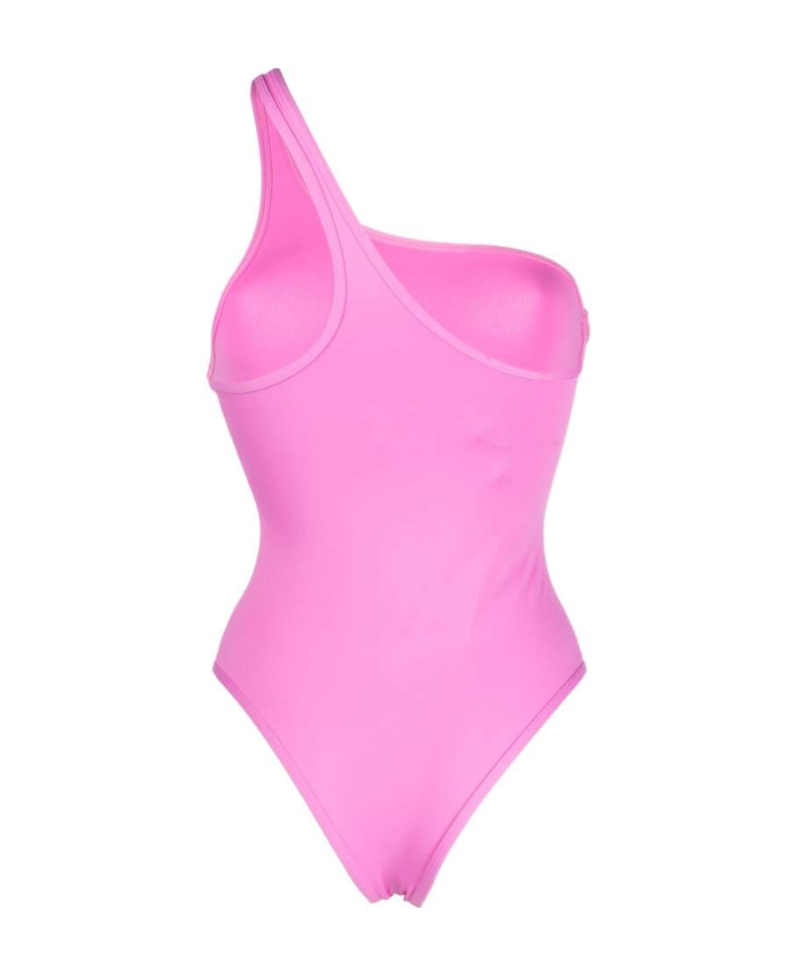 Attico Pink Single-shoulder One-piece Swimsuit In Pink