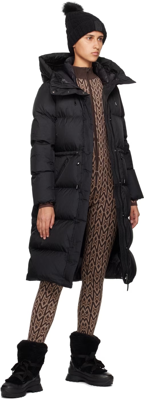Mackage Padded Down Hooded Jacket In Black