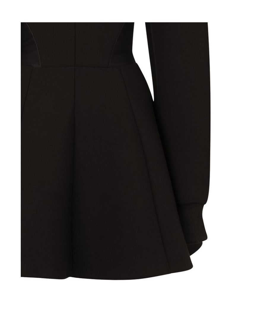 Dolce & Gabbana Technical Jersey Dress With Bustier Details In Black