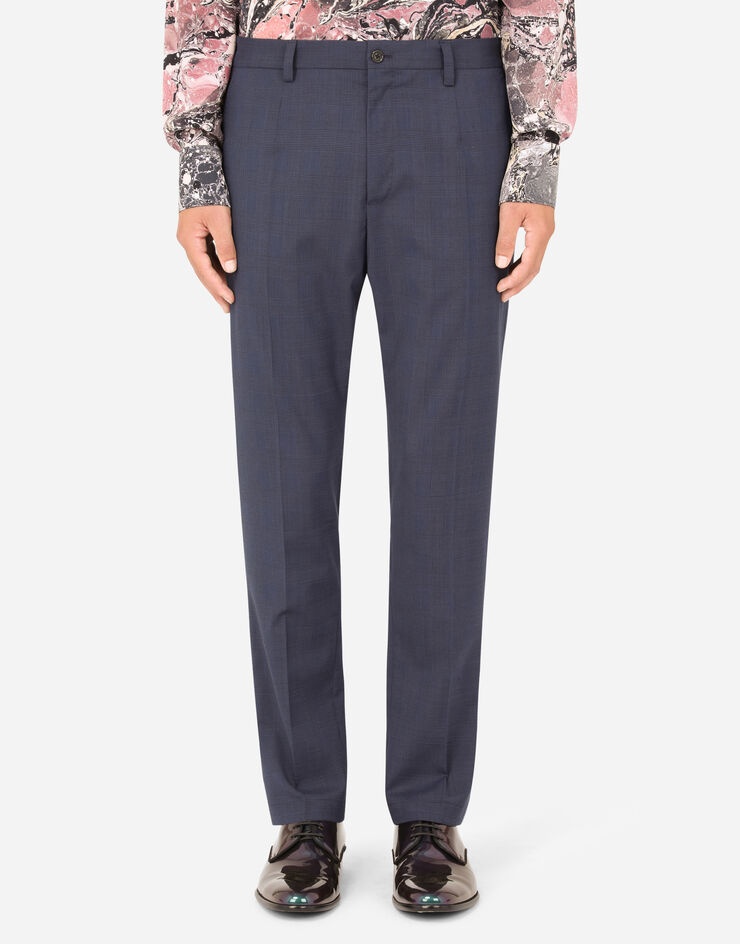 Dolce & Gabbana Check-print Cropped Trousers In Black