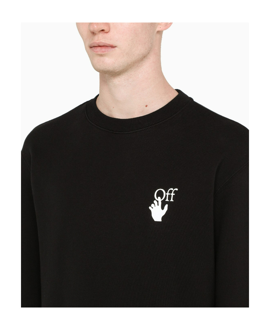 Off-white Caravaggio Painting-print Crew-neck Sweatshirt In Black