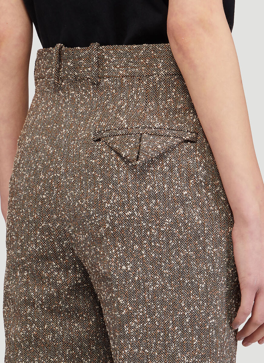 Bottega Veneta High-rise Straight-leg Trousers In Brown