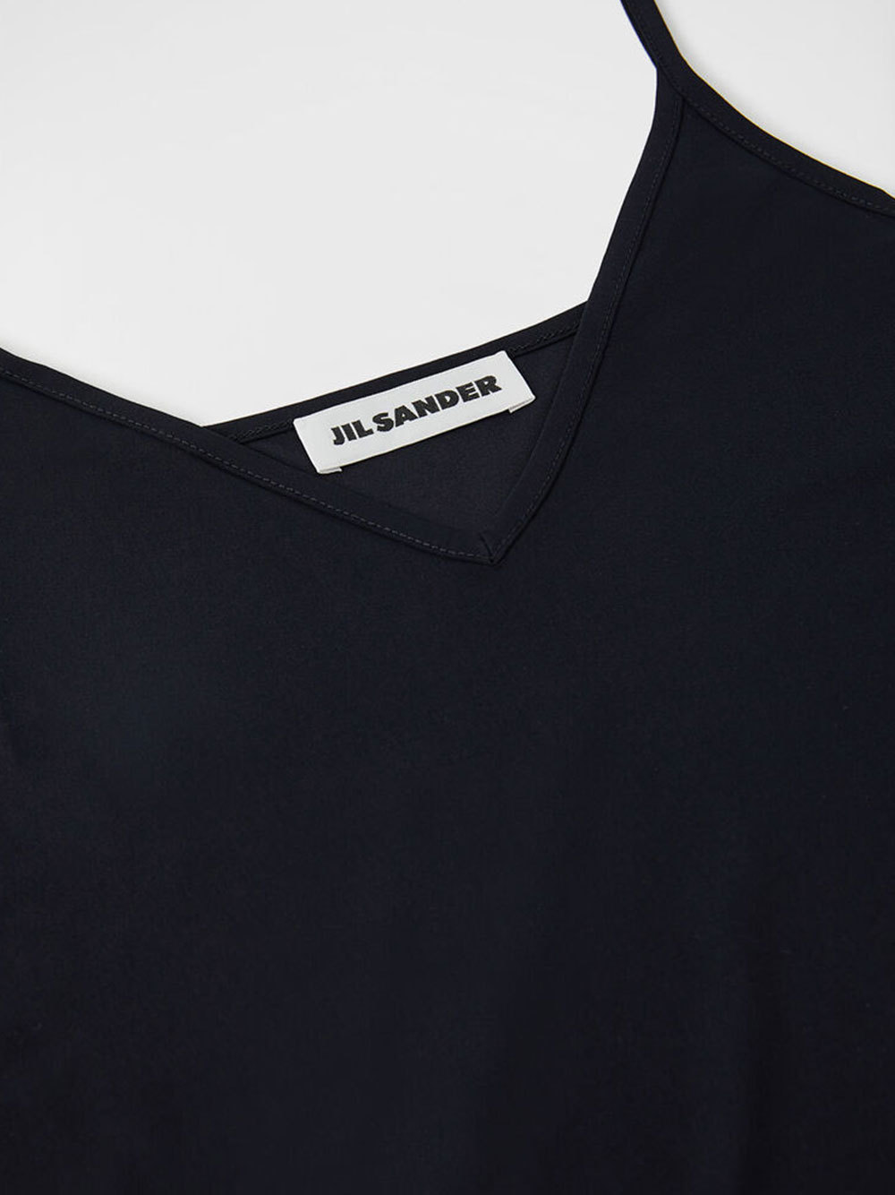 Jil Sander V-neck Slip Minidress In Black