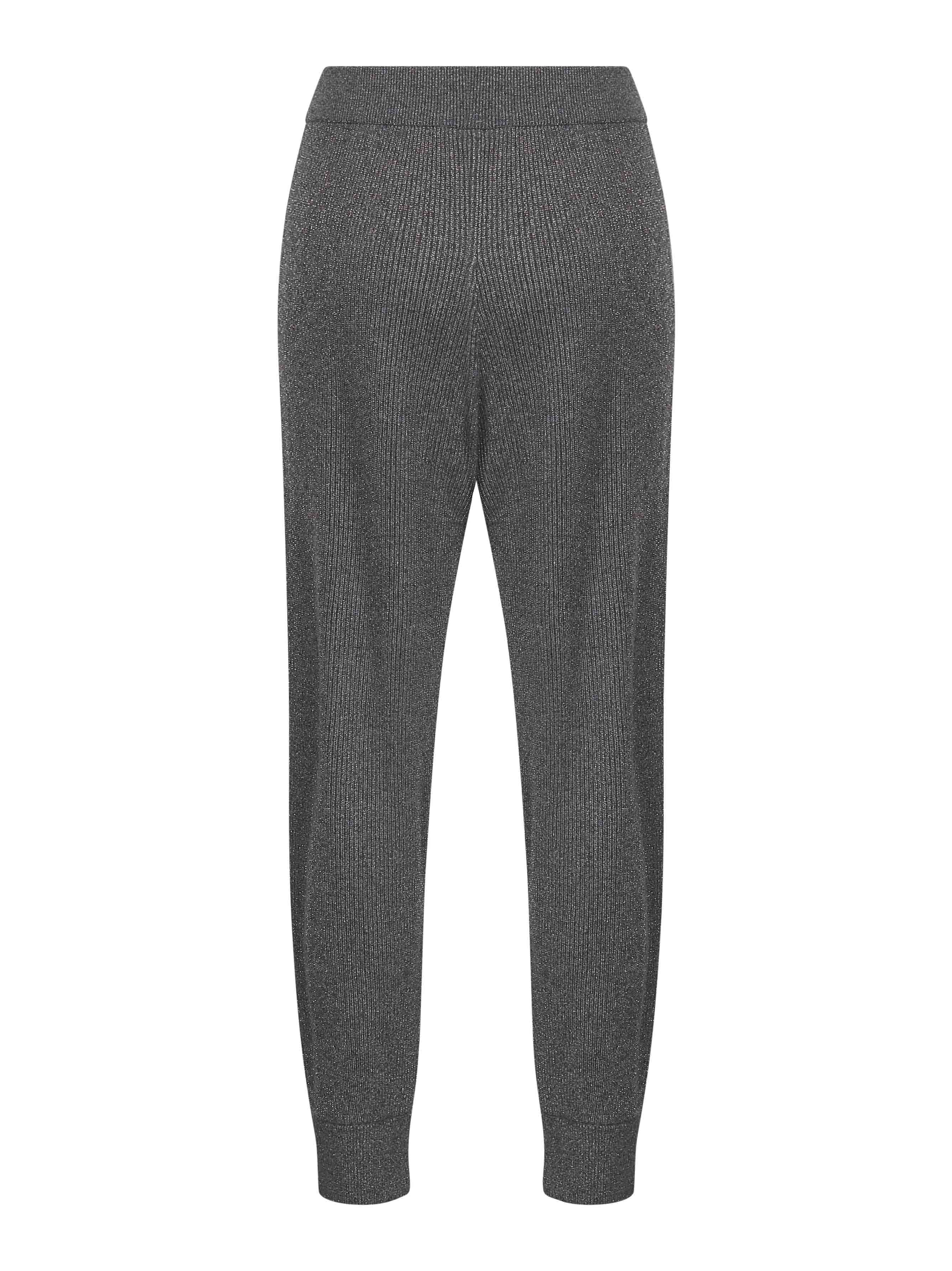Brunello Cucinelli Ribbed Knit Track Pants In Black