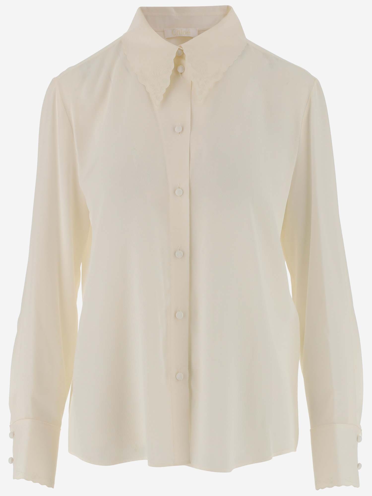 Chloé Button Up A Shirt In Nude