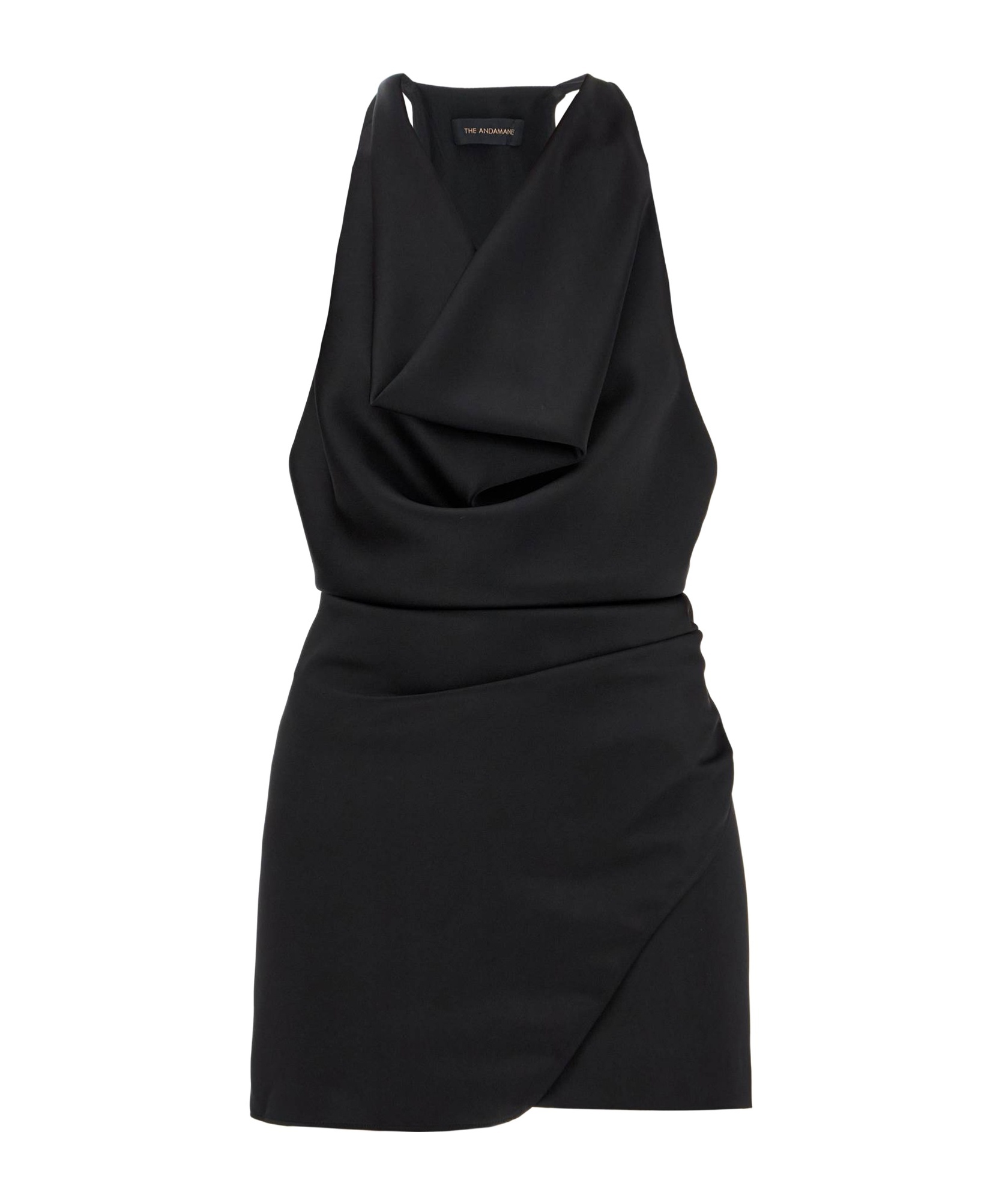 The Andamane Verushka Mini Dress Woman In Black Polyester In Black