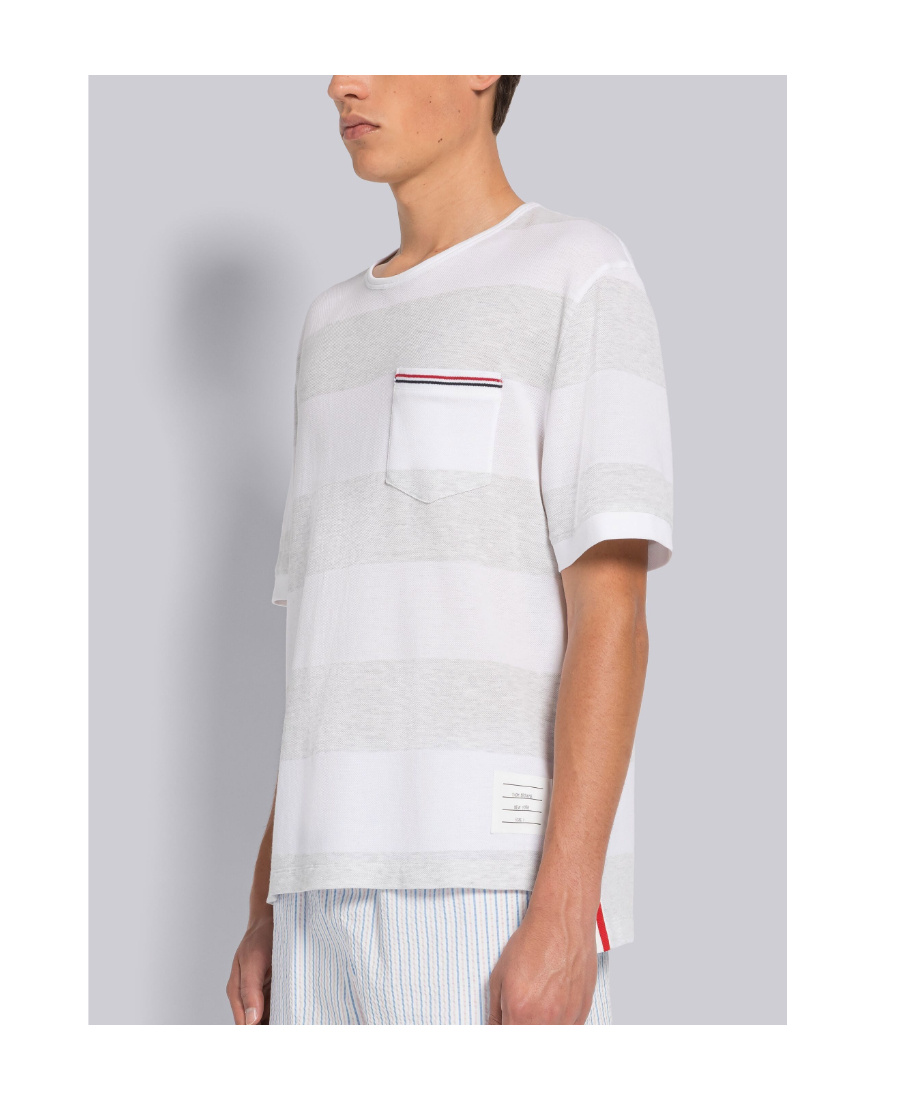 Thom Browne Rwb Pocket T-shirt In White