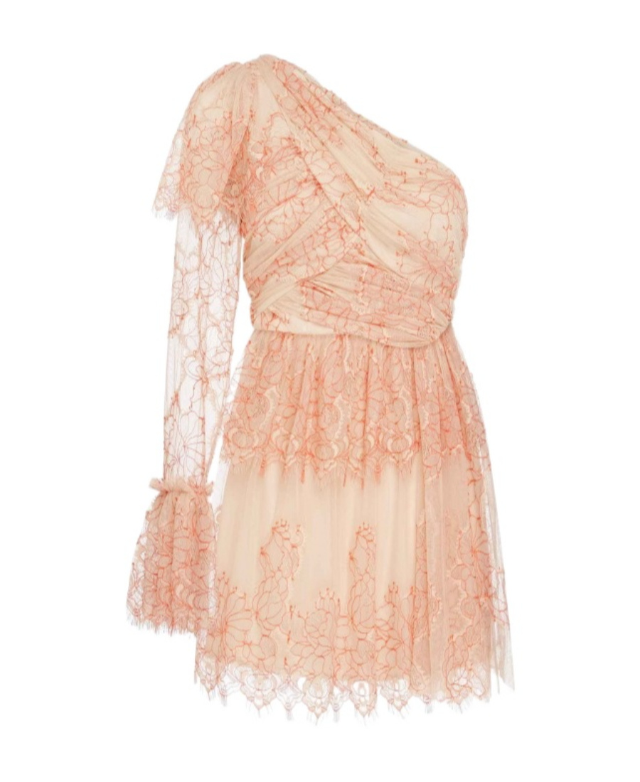 Alice Mccall One-shoulder Dress In Nude
