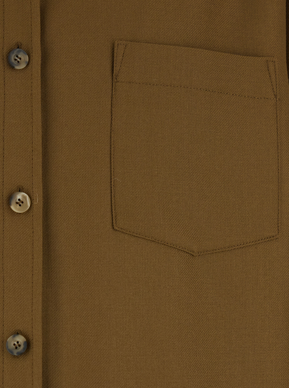 Apc Brown Jacket With Classic Collar And Buttoned Cuffs In Wool Blend Man In Brown