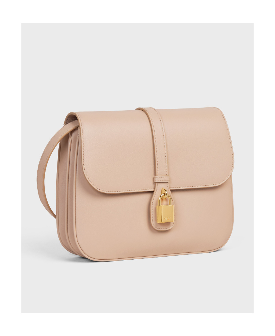 Celine Tabou Medium Smooth Cowhide Handbag In Nude