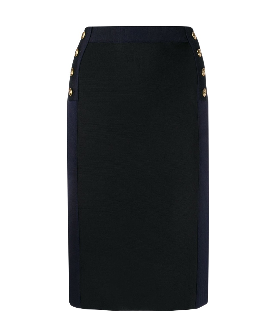 Givenchy High-waisted Two-tone Skirt In Black