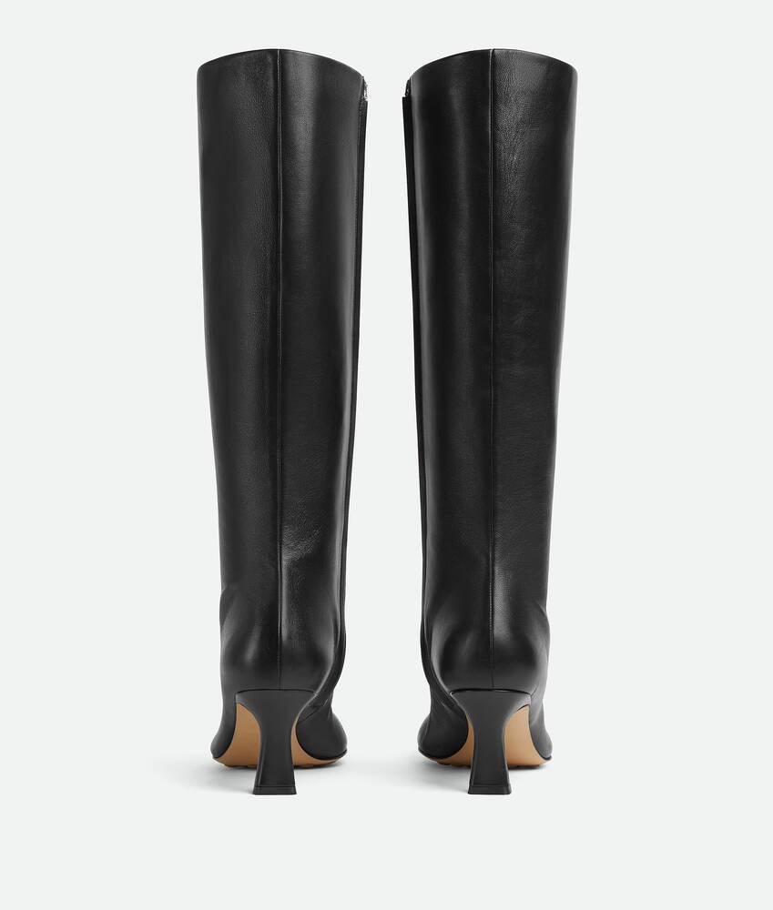 Bottega Veneta Lagoon Nappa Leather Knee-high Boots In Black