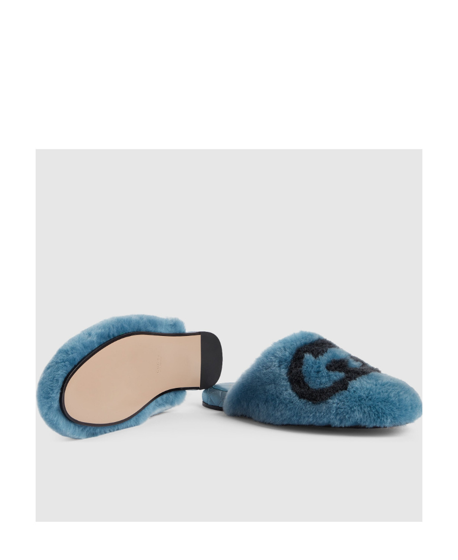 Gucci Mutual Buckle Double G Cotton Tow In Blue