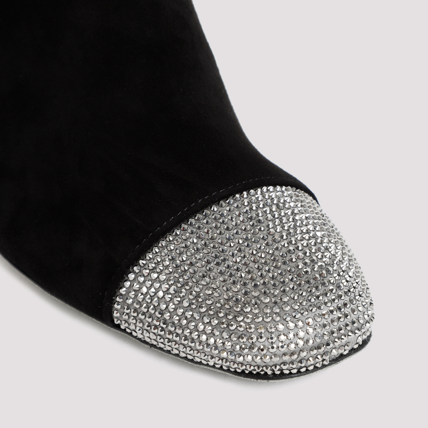 René Caovilla Black Suede Boot In Black