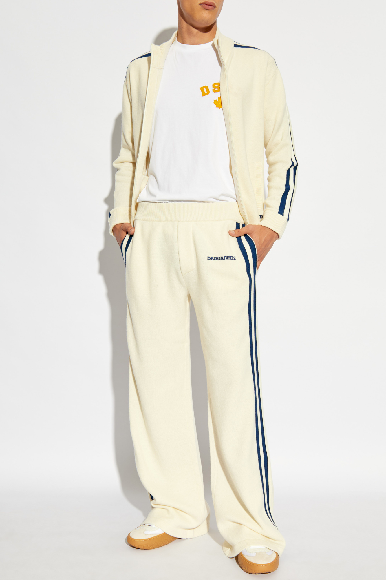 Dsquared2 Stripe-detailing Jumper In White