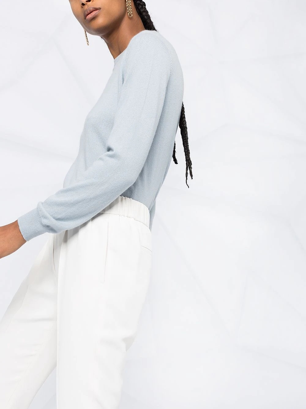 Brunello Cucinelli Pant Pleated Design Acetate Blend In White