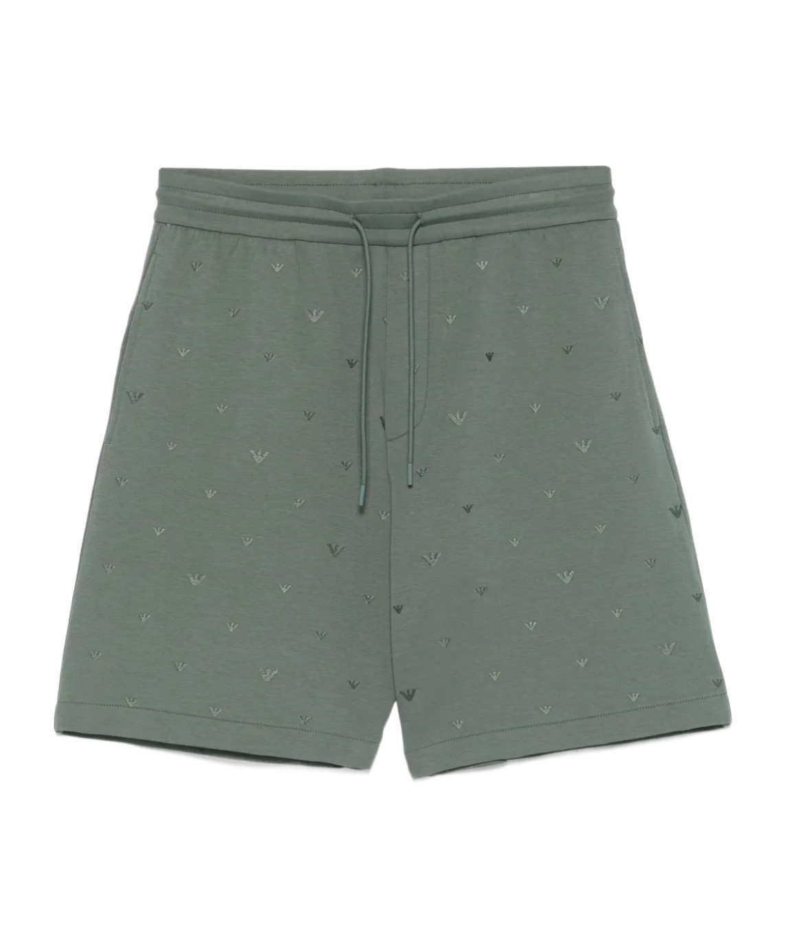 Emporio Armani Elastic Waist Shorts In Gray