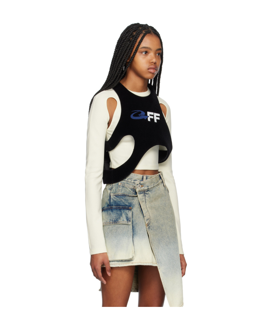 Off-white Exact Opposite Cotton Vest In Multi