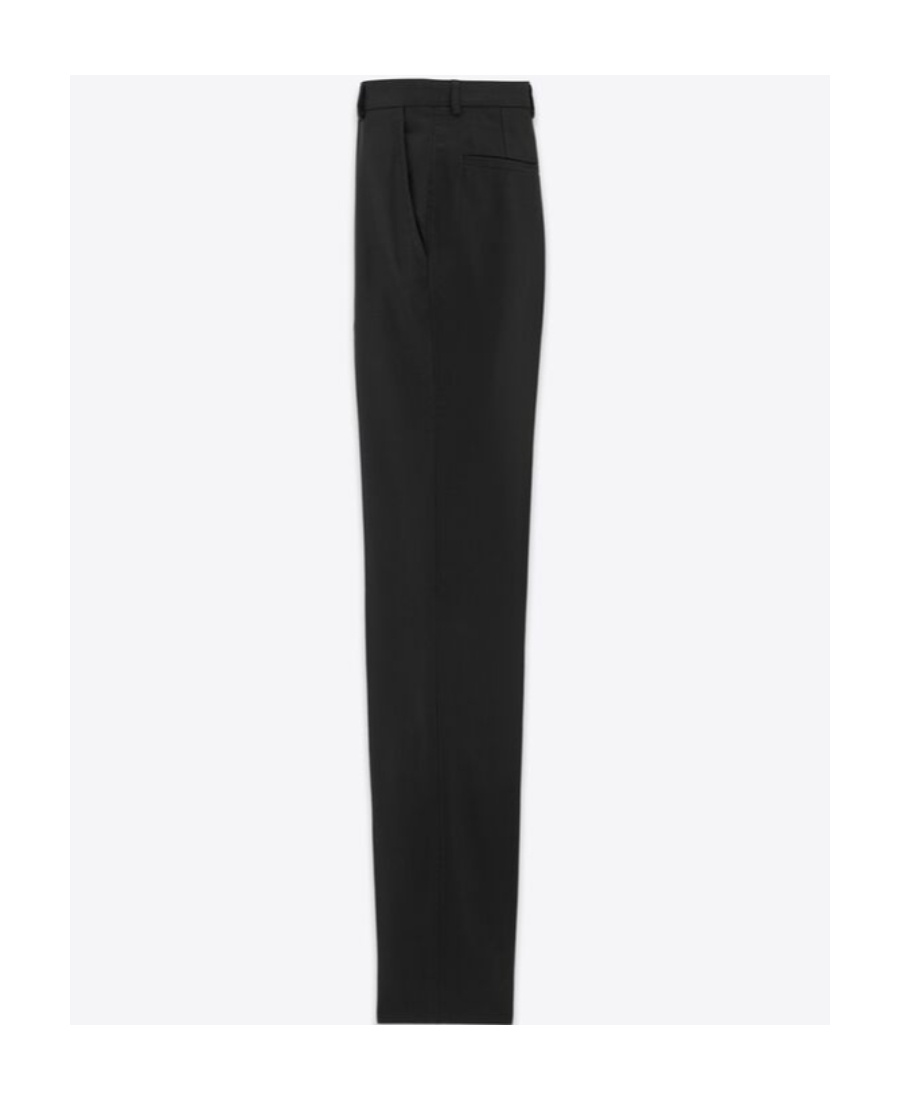 Saint Laurent High-waisted Tailored Trousers In Black