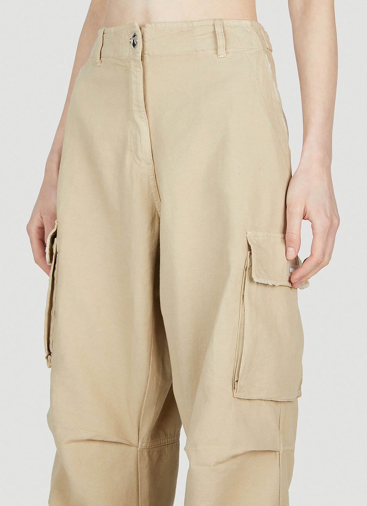 Coperni Wide-legged Overalls And Casual Pants In Nude