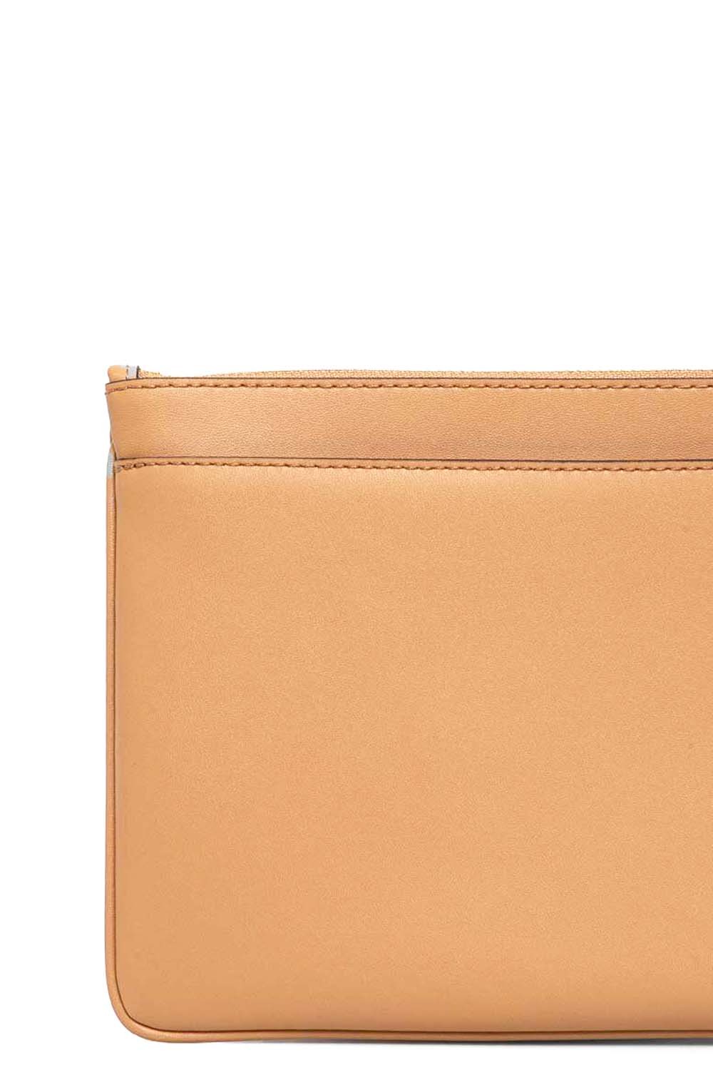 Michael Kors Logo-embossed Leather Clutch In Pink