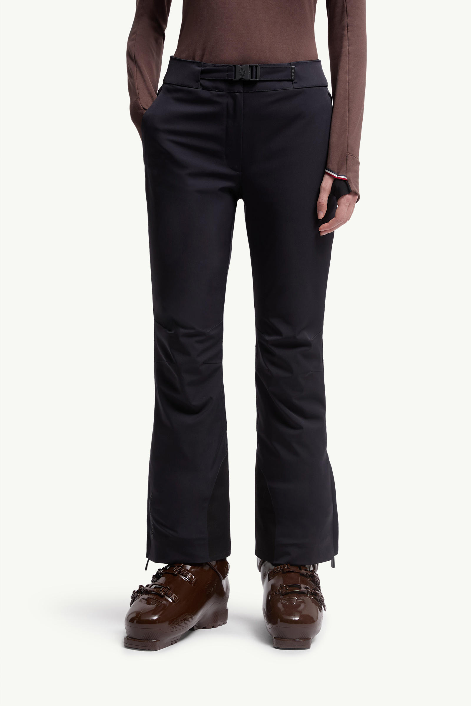 Moncler Belted Ski Pants In Blue