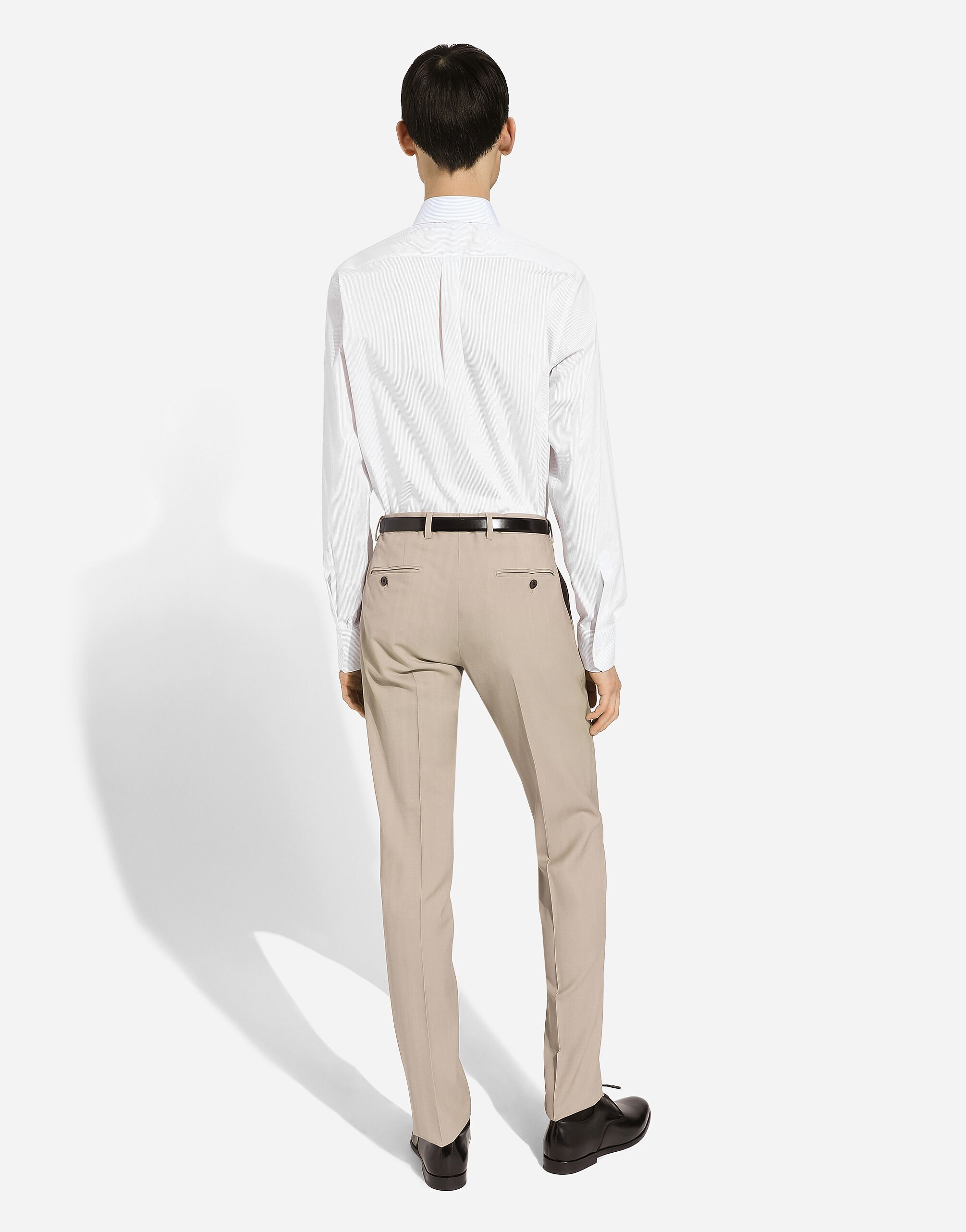 Dolce & Gabbana White Cotton Long Sleeves Formal Shirt In White